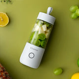 Mini Electric Juice Blender - Portable Smoothie Maker Cup with 4 Stainless Steel Blades