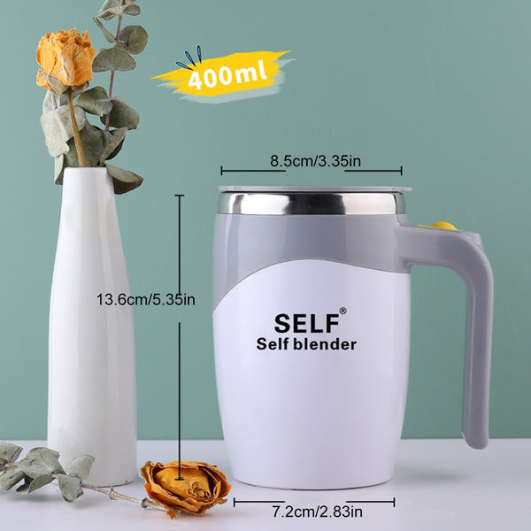 Smart Self-Stirring Mug - Battery Powered Stainless Steel Mixing Cup for Coffee and More