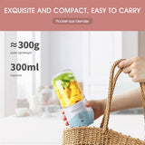 Portable USB Rechargeable Mini Blender for Fruit Smoothies and Milkshakes - 300ml Personal Juicer Cup