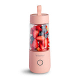 Mini Electric Juice Blender - Portable Smoothie Maker Cup with 4 Stainless Steel Blades